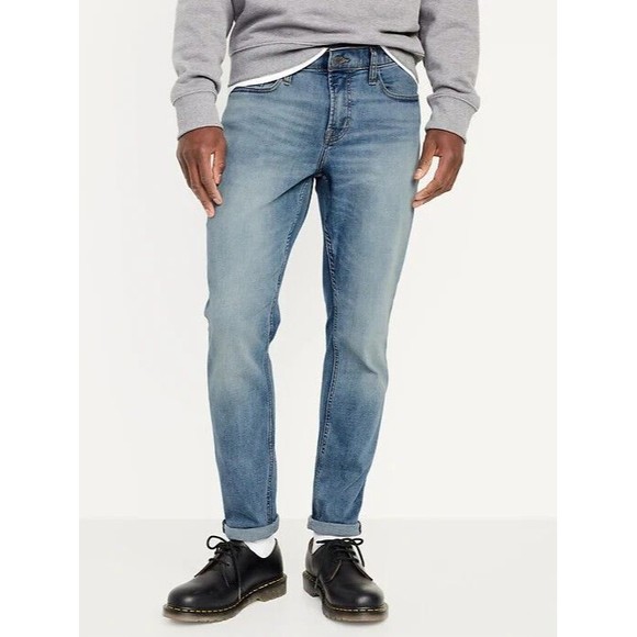 Old Navy Athletic Taper 360 Tech Stretch Performance Jeans Mens 32x36 NEW - Picture 1 of 9